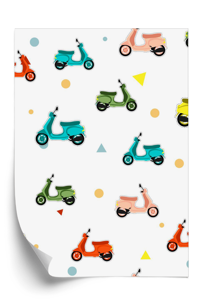 Tapeta Barevné koloběžky