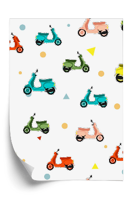 Tapeta Barevné koloběžky