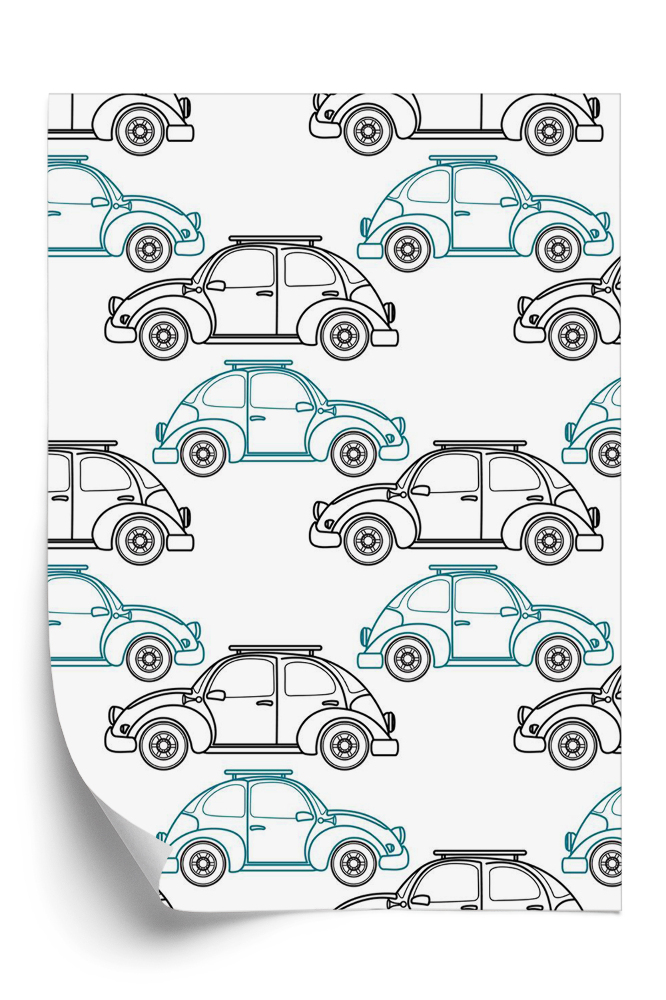Tapeta na zeď Retro kreslené automobily