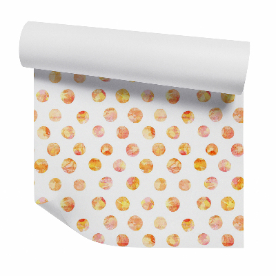 Tapeta Oranžové akvarelové tečky