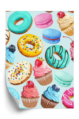 Tapeta Koblihy cupcakes sladkosti