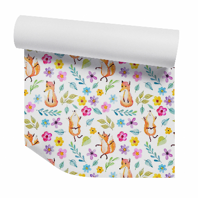 Tapeta Dekorativní pastelová liška v listech