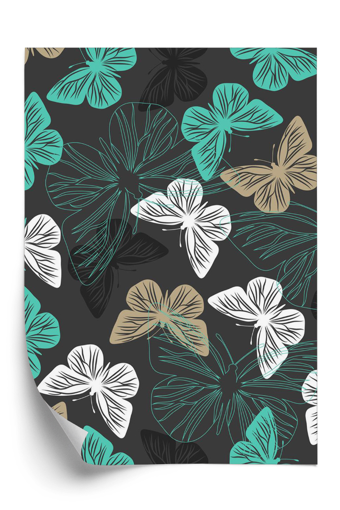 Tapeta Krásný vzor motýlů