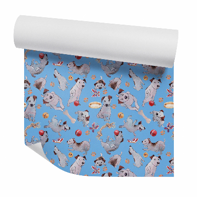 Samolepící tapeta Veselé psí aktivity