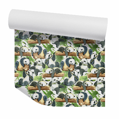 Tapeta na zeď Spící pandy na bambusu