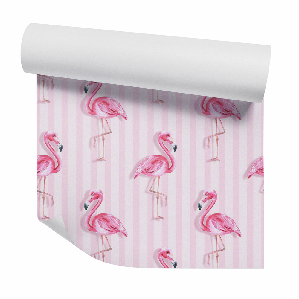 Tapeta Plameňáci na svislých pruzích