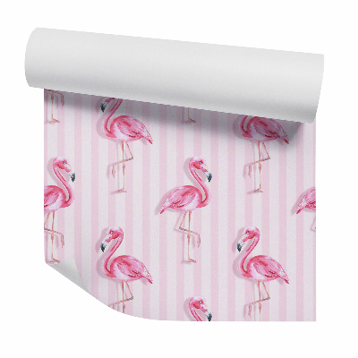 Tapeta Plameňáci na svislých pruzích