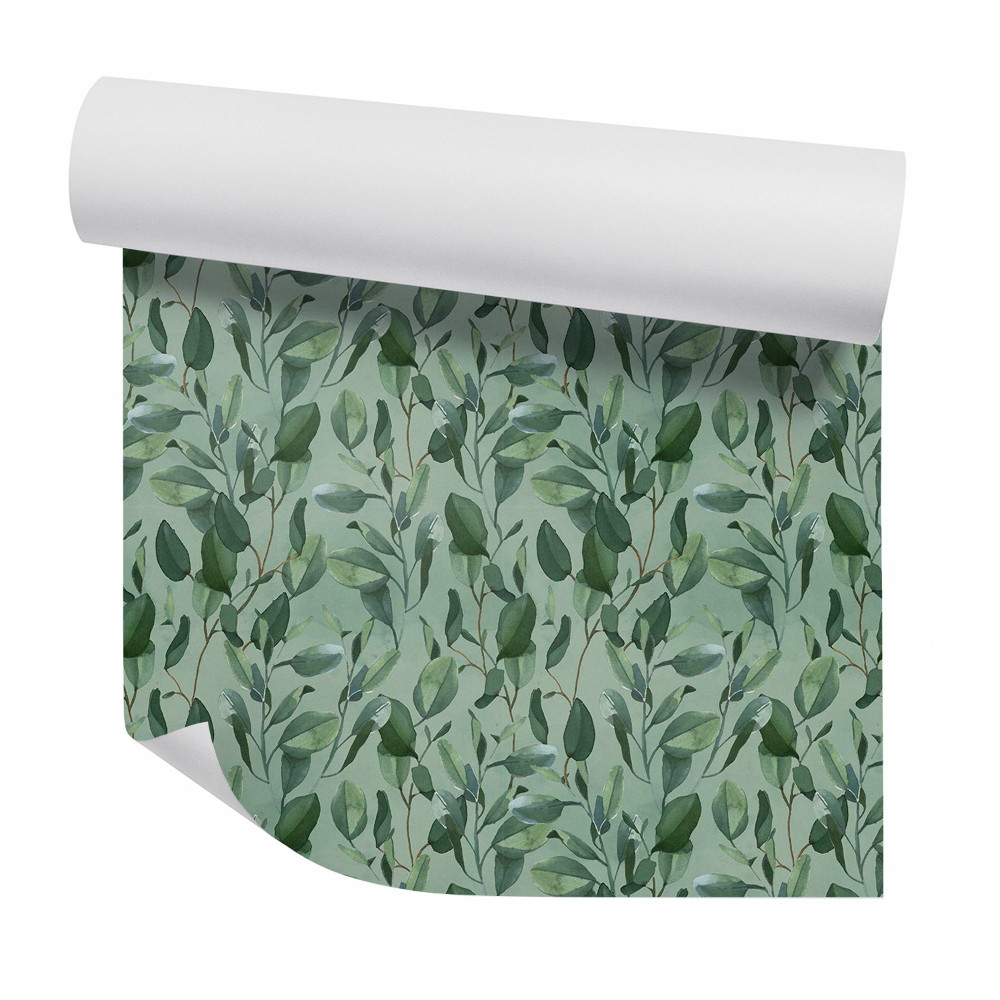 Tapeta Zelené listy hustý vzor