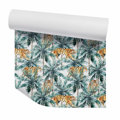 Samolepící tapeta Tygří rodinka mezi stromy