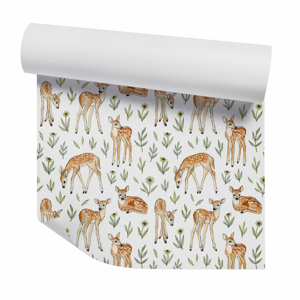 Tapeta Mladý srnec mezi rostlinami