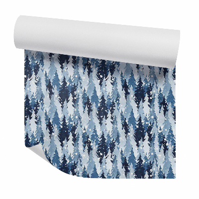 Samolepící tapeta Zasněžený lesní zimní večer