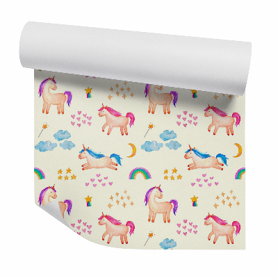 Samolepící tapeta Kouzelní jednorožci se srdíčky