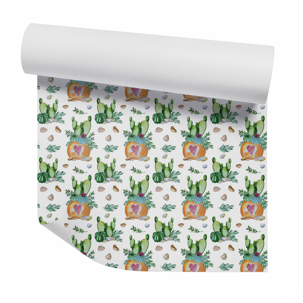 Samolepící tapeta Malé kaktusy v barevných květináčích