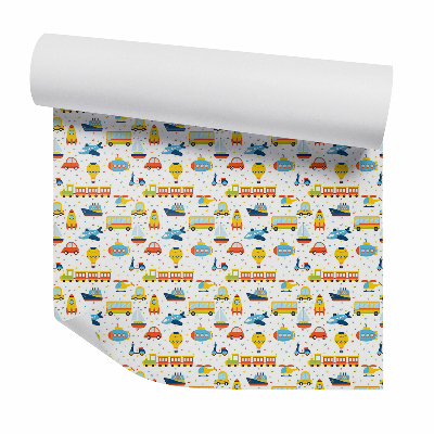 Samolepící tapeta Vozidla barevné vzory