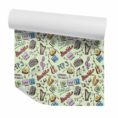 Tapeta na zeď Dekorativní obrázky hudebních nástrojů