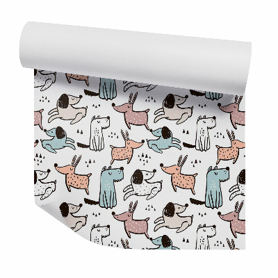 Samolepící tapeta Různobarevní psi