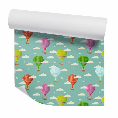 Samolepící tapeta Barevné balónky mezi mraky