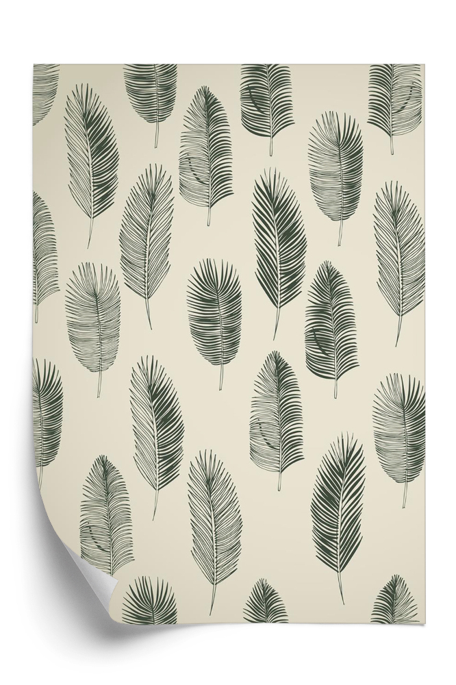 Tapeta Sada ručně kreslených palmových listů