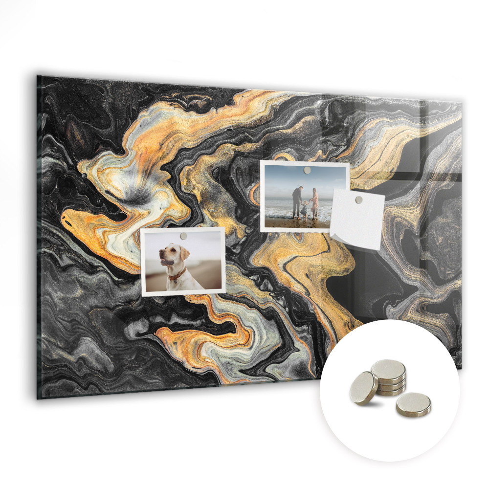 Magnetická tabule Zlatý šedý mramor