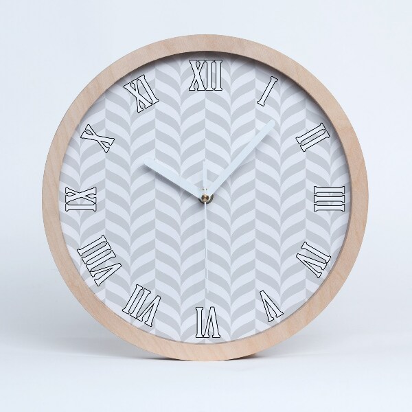 Dřevěné hodiny s fotkou Geometrické číslice