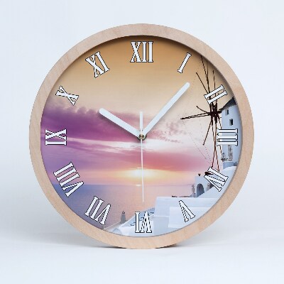 Dřevěne hodiny Santorini Řecko