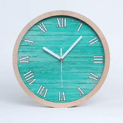 Dřevěne hodiny Zelená prkna