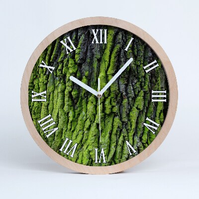 Nástěnné dřevěné hodiny Kůra stromů