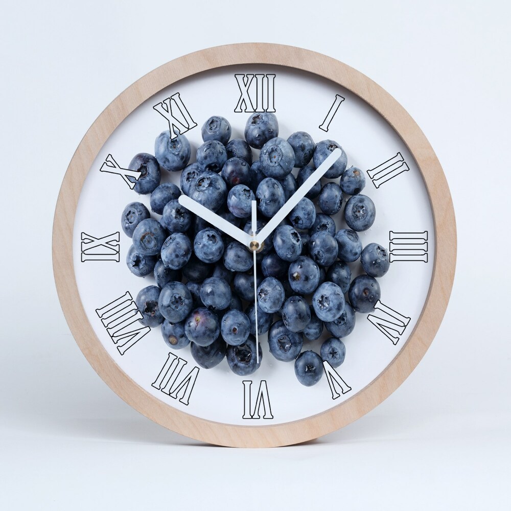 Okrúhle dřevěne hodiny Malé bobule