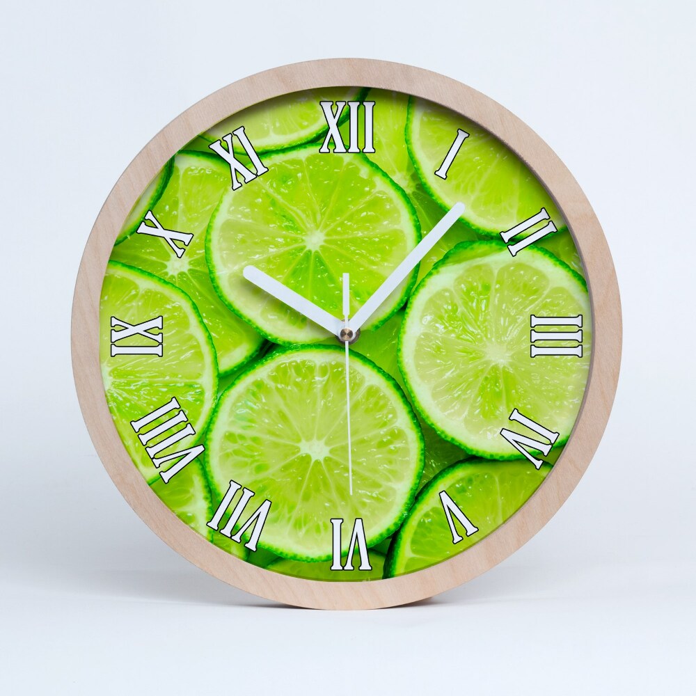 Dřevěné hodiny nástěnné Limety