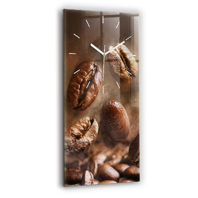 Vertikální nástěnné hodiny Kávová zrna