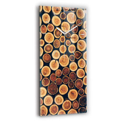 Vertikální nástěnné hodiny Dřevo