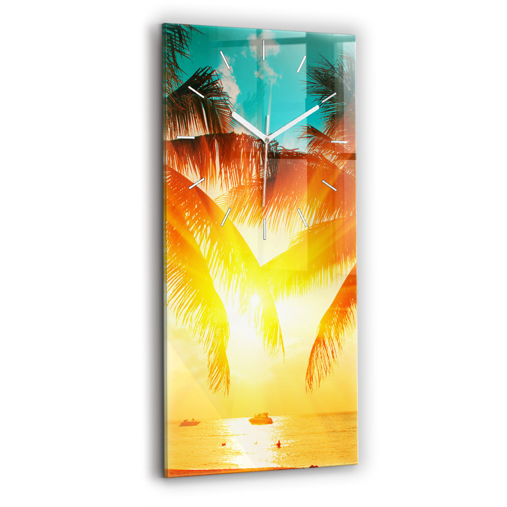 Vertikální nástěnné hodiny Dovolená Odpočinek Léto