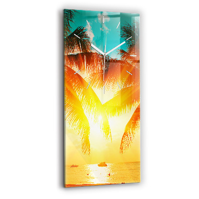 Vertikální nástěnné hodiny Dovolená Odpočinek Léto