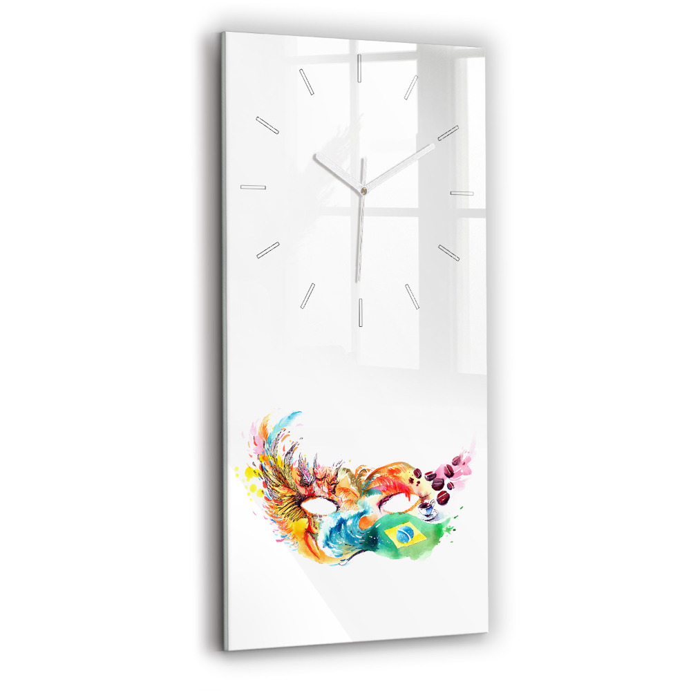 Vertikální nástěnné hodiny Kultura - brazilská vlajka