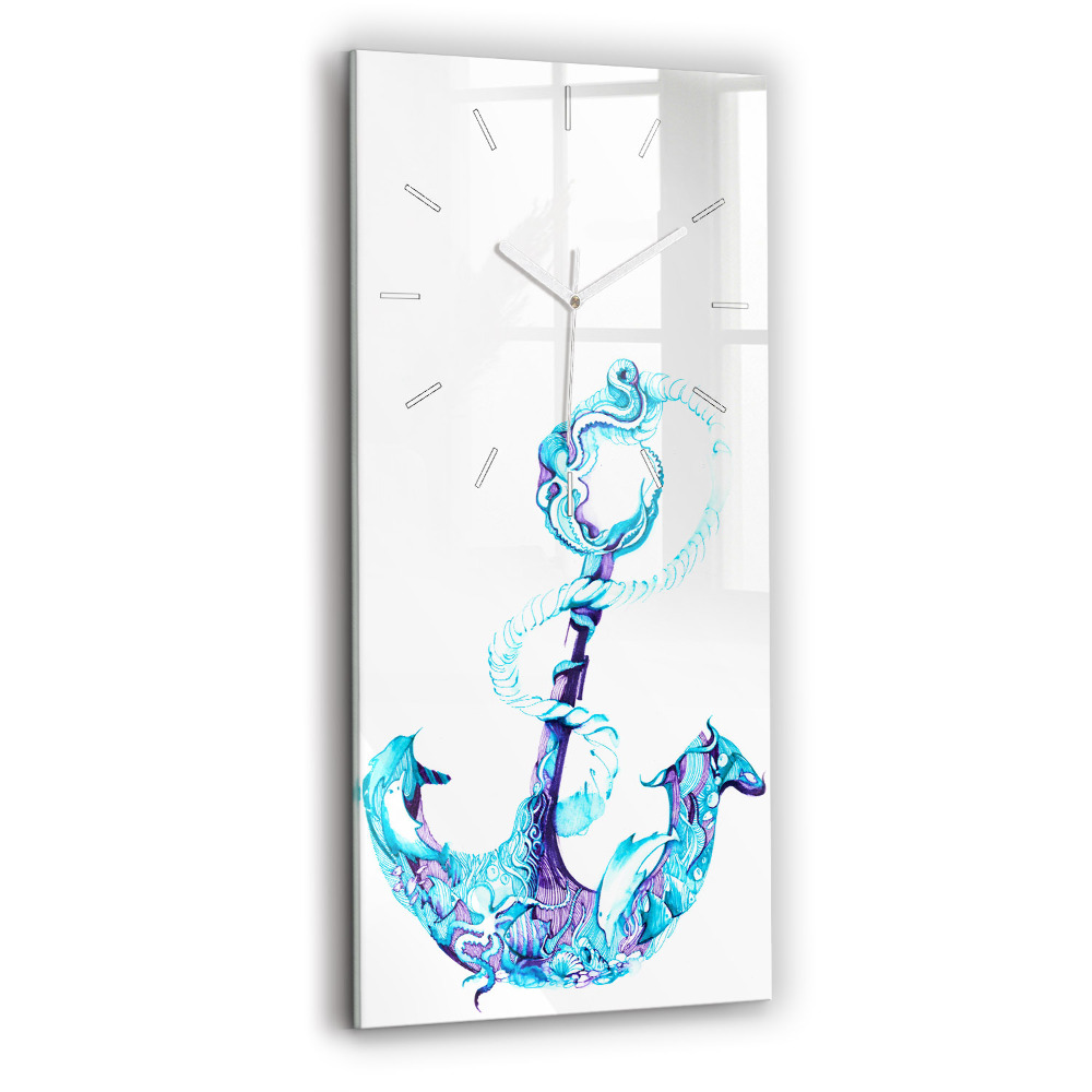 Vertikální nástěnné hodiny Mořská kotva