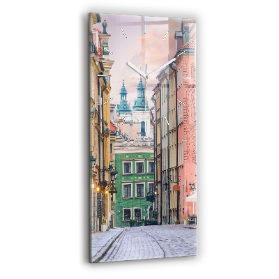 Vertikální nástěnné hodiny Staré město ve Varšavě