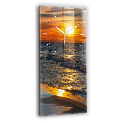 Vertikální hodiny na skle Władysławowo Baltské moře