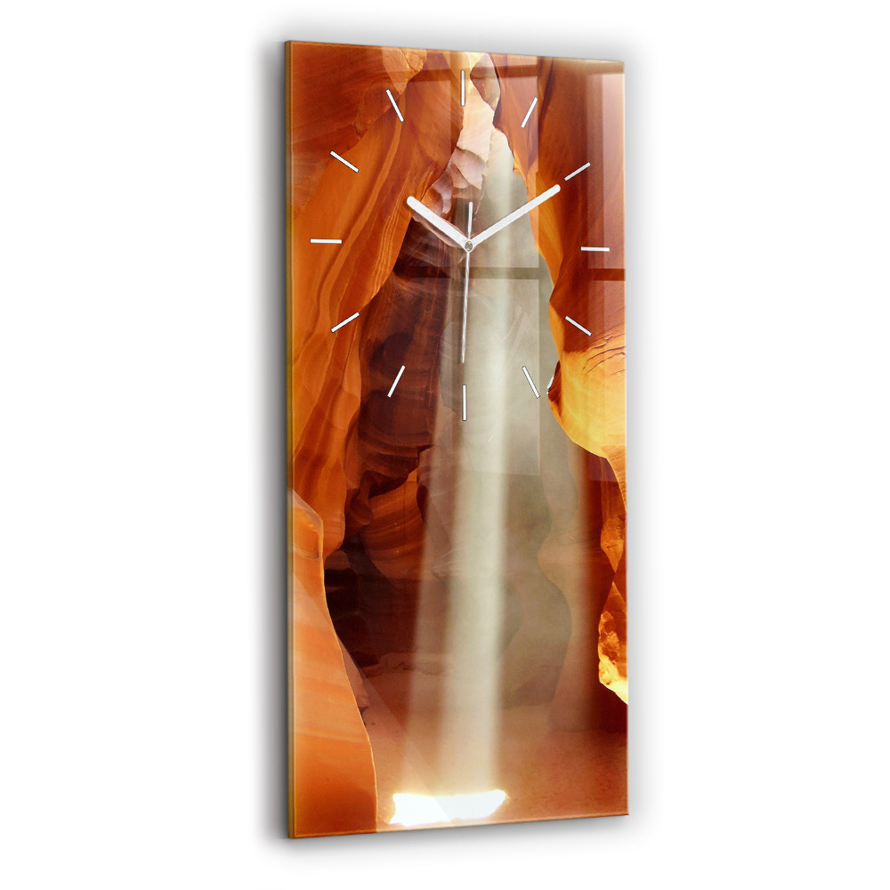 Vertikální hodiny na skle Pouštní kaňon