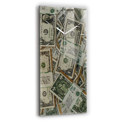 Vertikální hodiny na skle 1 americký dolar