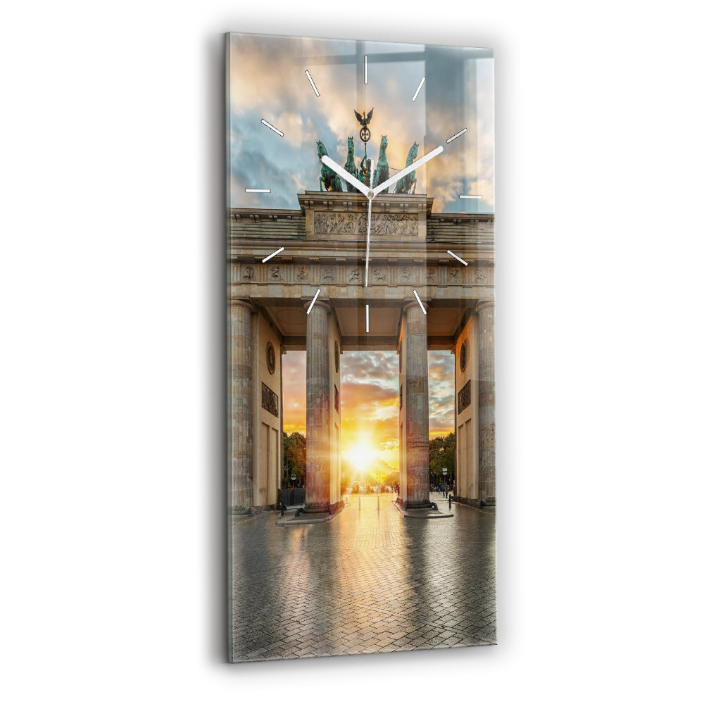 Vertikální nástěnné hodiny Braniborská brána v Berlíně