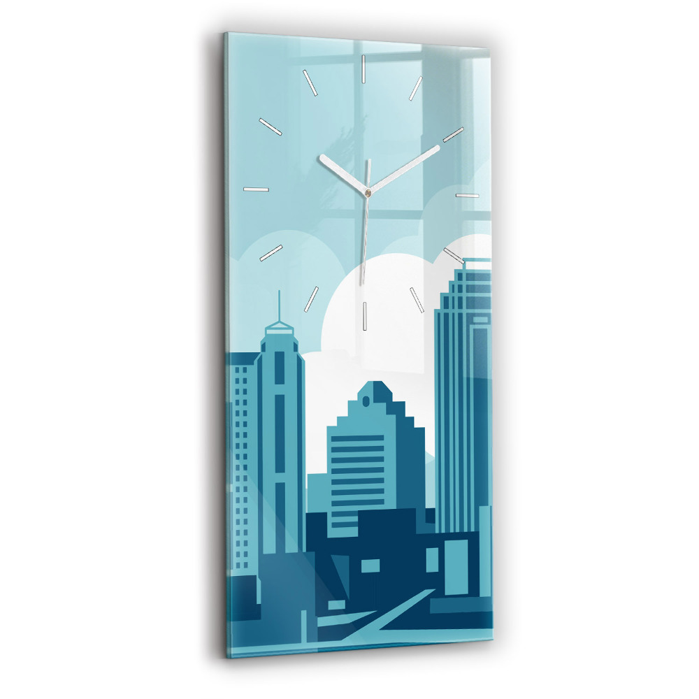 Vertikální hodiny na skle Architektura v USA