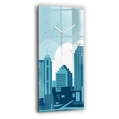 Vertikální hodiny na skle Architektura v USA