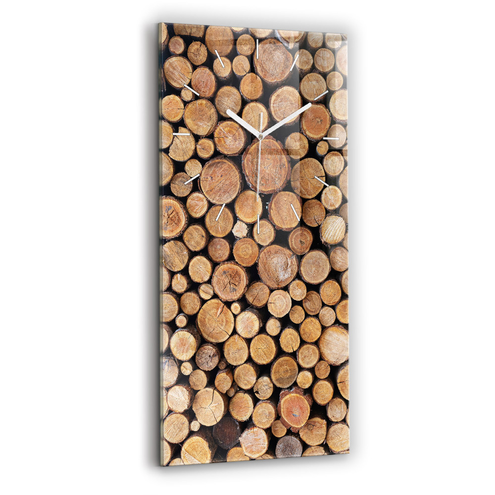 Vertikální nástěnné hodiny Kruhy stromů