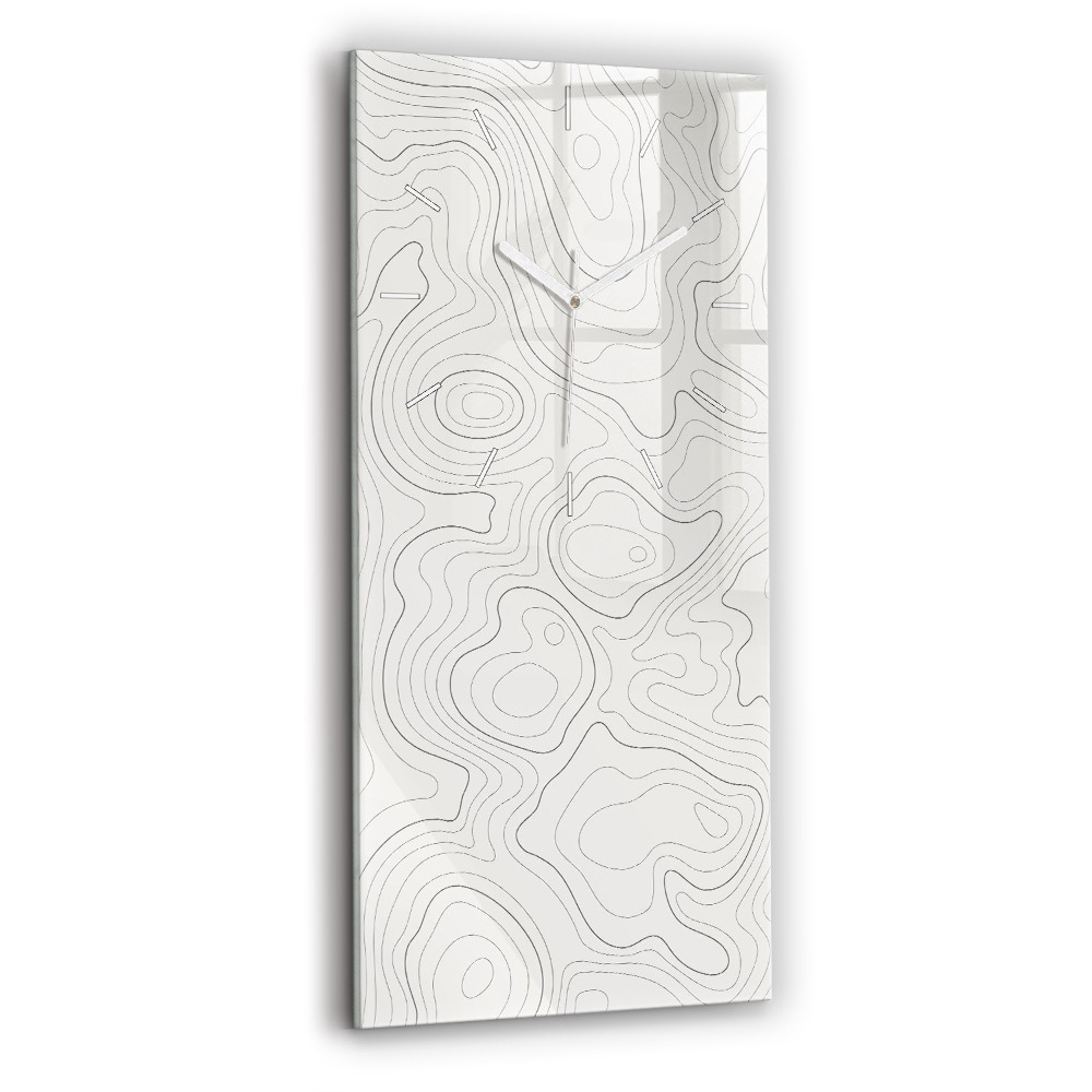 Vertikální nástěnné hodiny Skvrny abstraktní