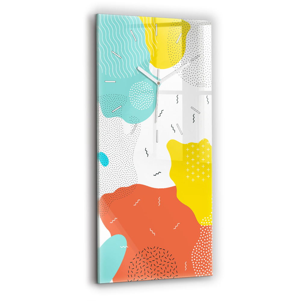 Vertikální nástěnné hodiny POP abstraktní