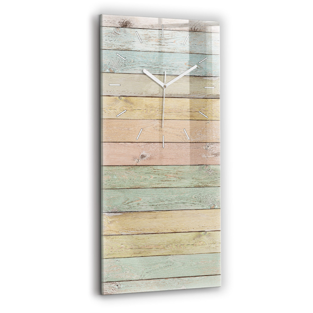 Vertikální nástěnné hodiny Barevné desky