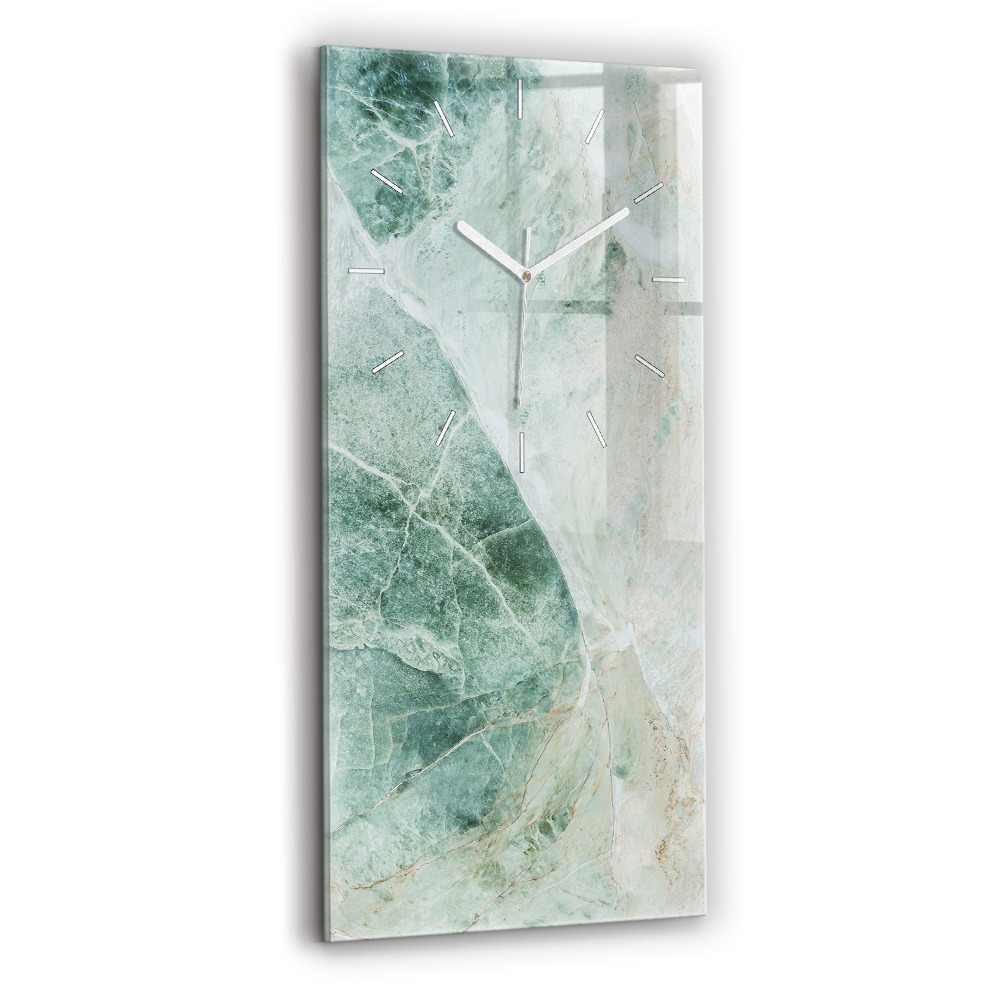 Vertikální nástěnné hodiny Textura mramorového kamene
