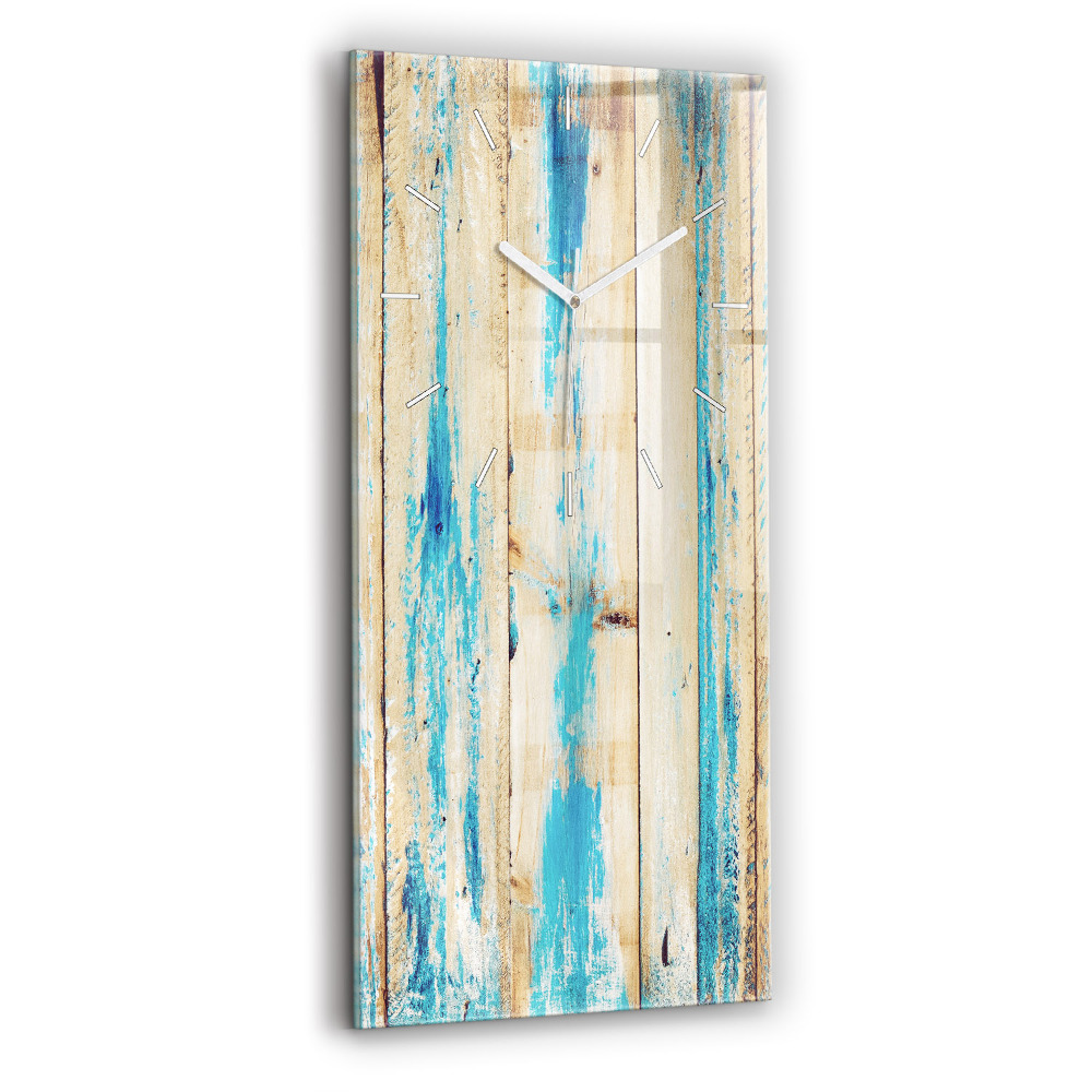 Vertikální nástěnné hodiny Poškrábané dřevo