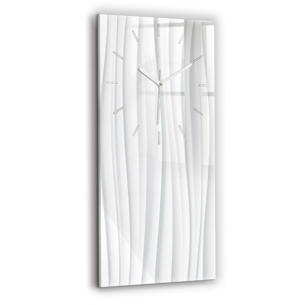 Vertikální nástěnné hodiny Textura vln