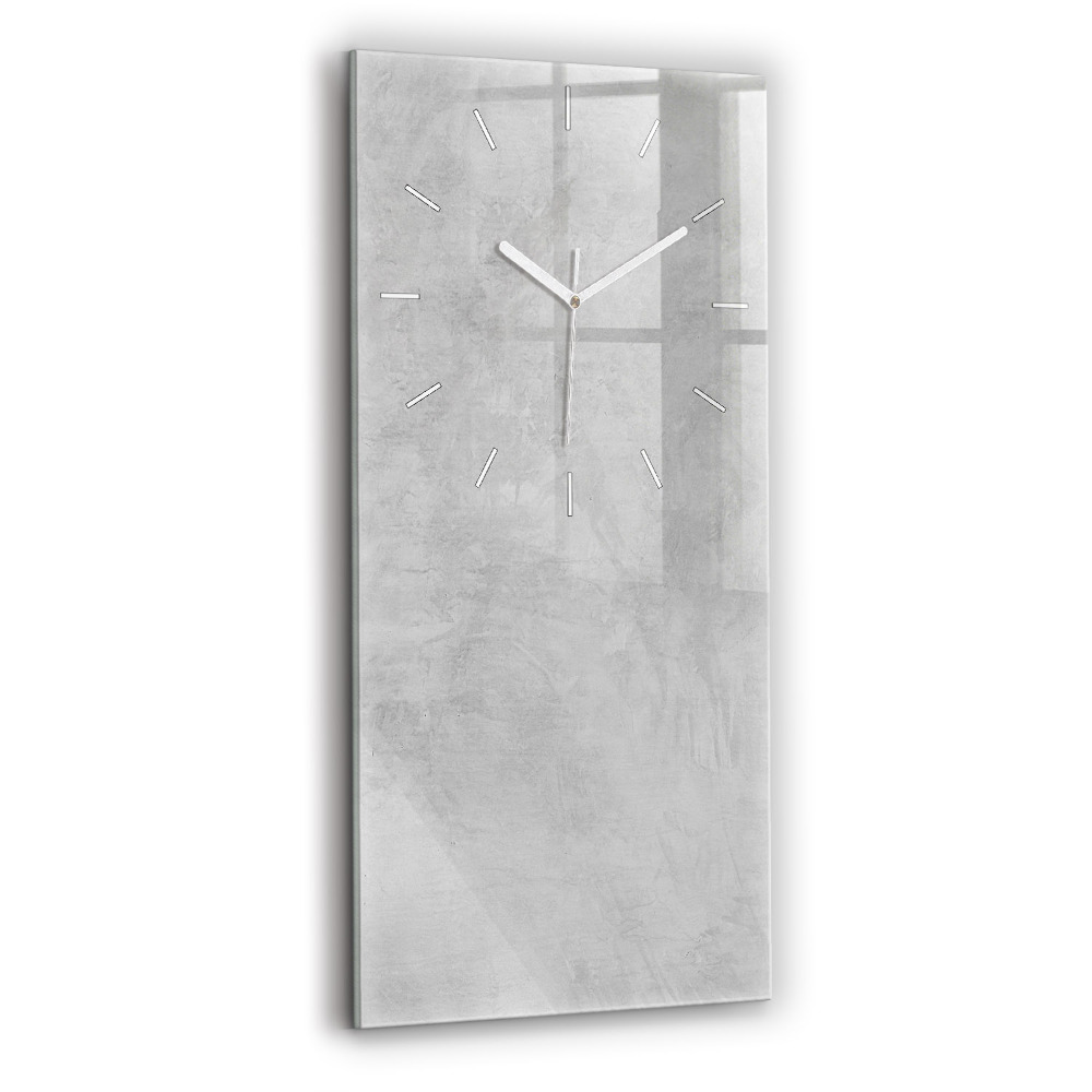 Vertikální hodiny na skle Kamenná zeď